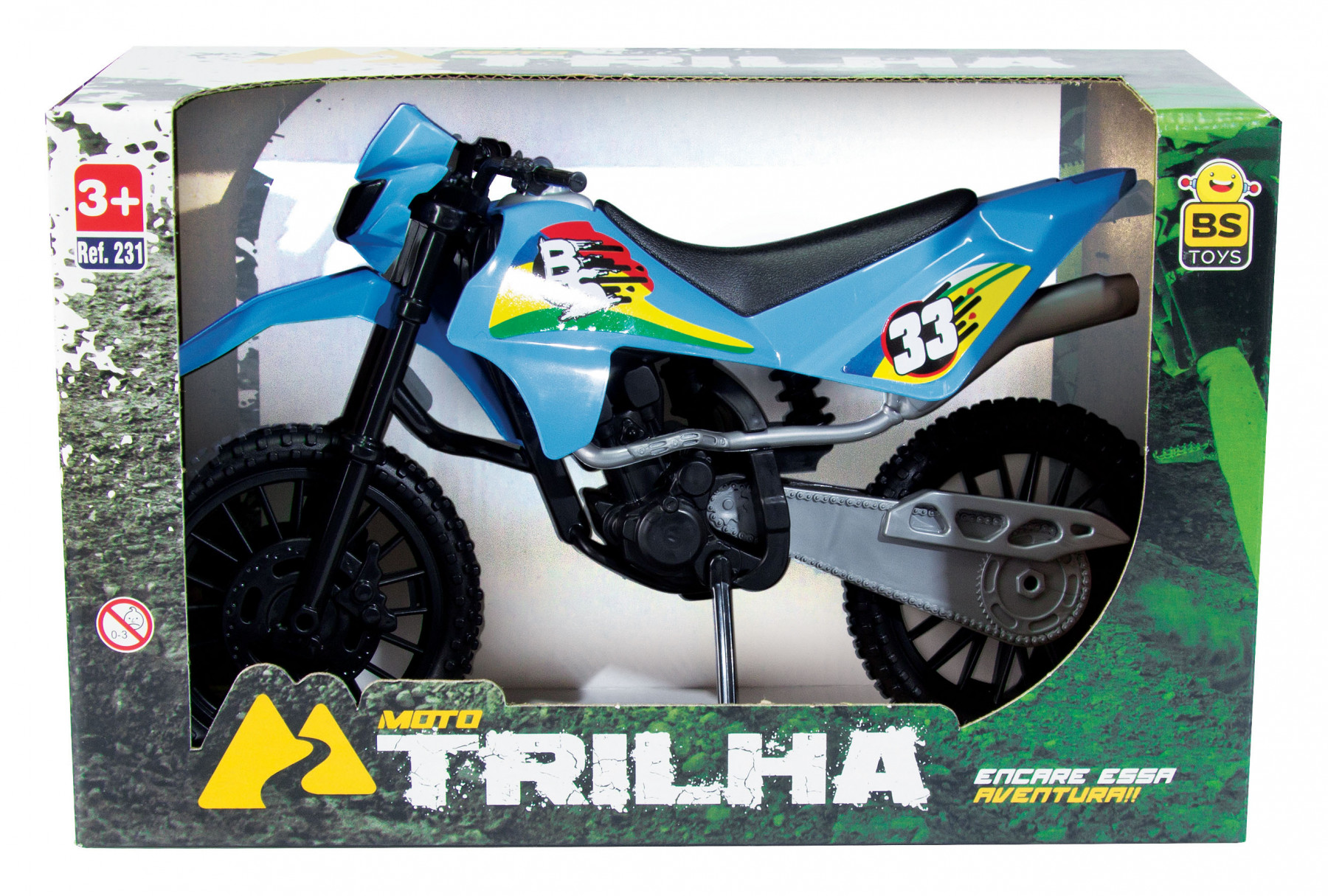 Kit 3 Moto De Trilha 25cm Brinquedo Atacado Barato Doação Presente