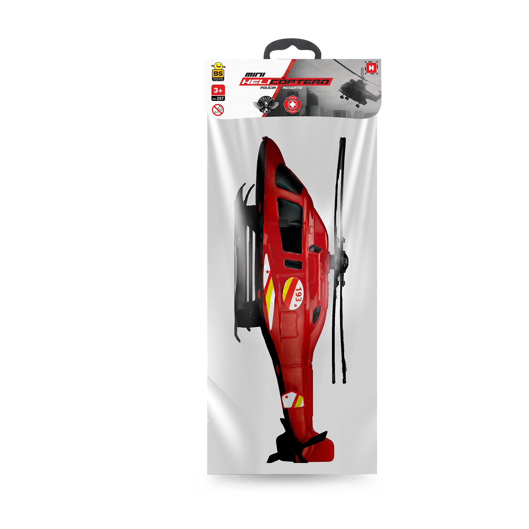 Mini Helicóptero Polícia/Resgate Na Solapa