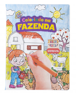 Livro Para Pintura Colorindo Na Fazenda